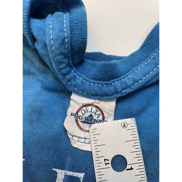 Pink Floyd Dark Side Of The Moon Graphic T-shirt Women Small Blue Tie Dye Music - Picture 4 of 5